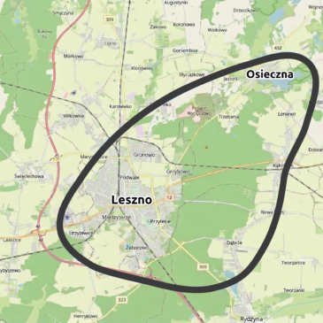 VOUCHER na 15-minutowy lot widokowy dla 3 osób wokół Leszna i Osiecznej